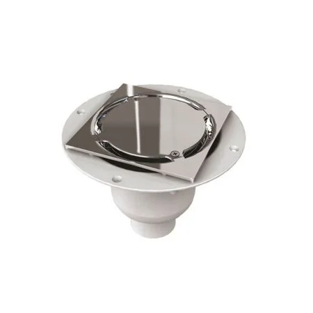 Harmer ABS Vertical Shower Drain Mirror Finish Cap - Tiled Floor