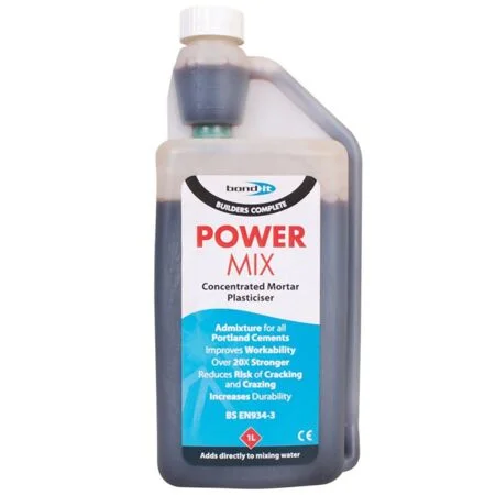 Concentrated Power Mix Mortar Plasticiser 1Ltr Ref POWM