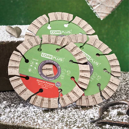 Coreplus 3 Piece 115mm (4 1/2") Hybrid GP Diamond Blade Set