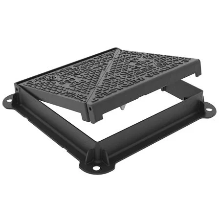 D400 Highways Double Triangular Manhole Cover & Frame 900mm x 600mm x 100mm Ref