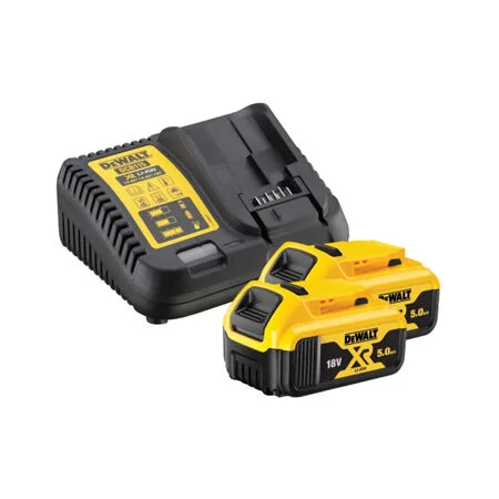 Dewalt 2 x 18V XR 16G 5AH Batteries Inc. DCB115 Charger Ref DCB184B2C
