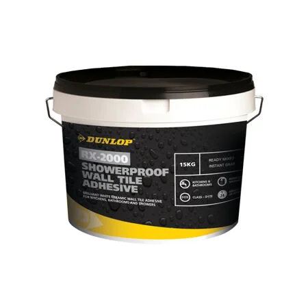 Dunlop RX-2000 Showerproof Wall Tile Adhesive 15kg Ref 32224