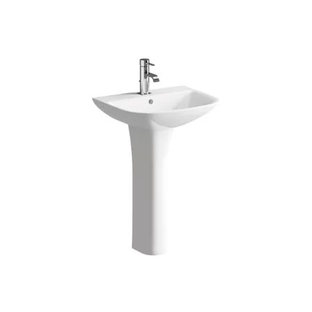 Evergreen 560 x 450mm 1TH Basin & Pedestal