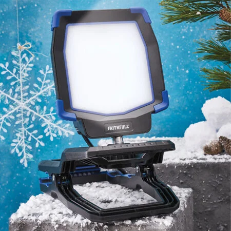 Faithfull 30W Clip Light Rechargeable with Power Bank Function