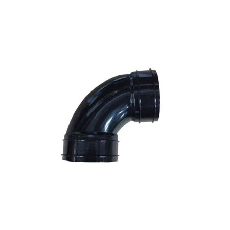 Floplast Soil Solvent Bend Double Socket Black 110mm x 92.5 Deg