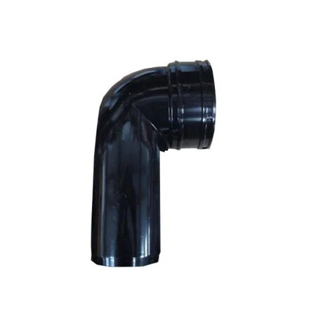 Floplast Soil Solvent Tight Radius Bend Single Socket Black 110mm x 90 Deg