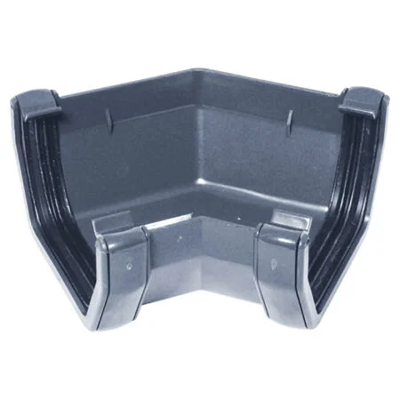 Floplast Square Gutter Angle Anthracite 114mm x 135 Deg