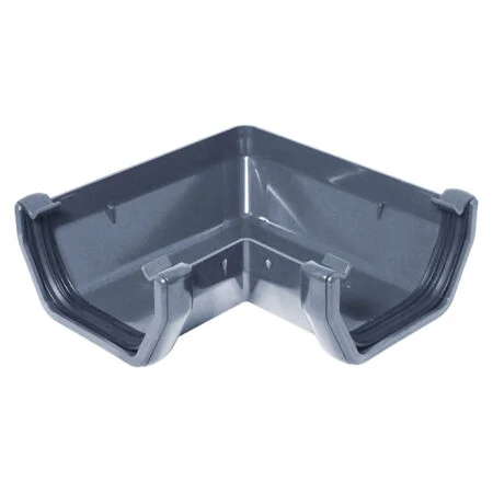 Floplast Square Gutter Angle Anthracite 114mm x 90 Deg