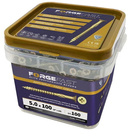 Forgefast Elite Pozi Woodscrew ZY 5.0 x 100mm