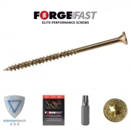 Forgefast Multi Purpose Screw 6.0 X 120mm Box 100no Ref FFT6120Y