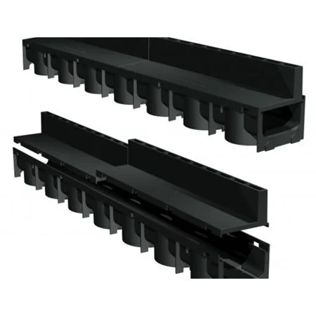 Manthorpe Poly Slot Drain Black GPDST-1000 BL x 1m