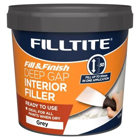 Filltite Fill & Finish RTU Deep Gap Interior Filler 1Ltr Grey F18369