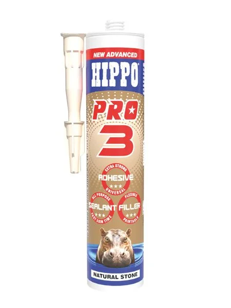 Hippo Pro 3 All Weather Sealant, Adhesive & Filler Natural 290ml