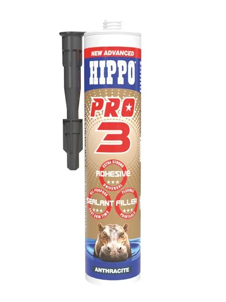 Hippo Pro 3 All Weather Sealant, Adhesive & Filler Anthracite 310ml Ref H18548
