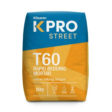 KPRO T60 Rapid Strength Bedding Mortar 50N 25kg Paper Bag