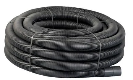 Black Perforated Land Drain 100mmx25mtr Coil Ref68037