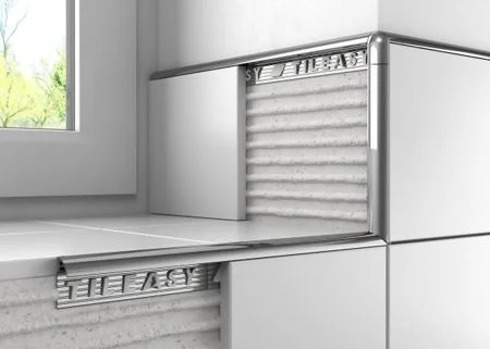 Tileasy 12mm Chrome Utillity Round Edge Metal Trim Ref UT12