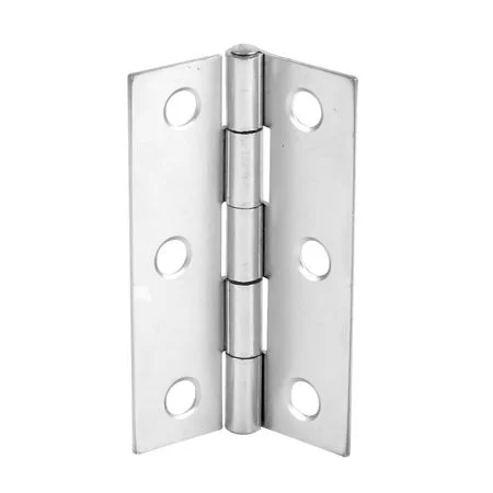 Prepacked 2no Steel Butt Hinge 75mm (3) Chrome Plated Ref 1838