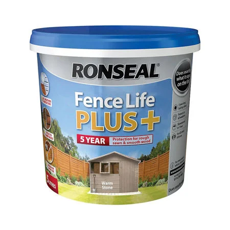 Ronseal Fence Life Plus 5ltr Warmstone Ref 38396