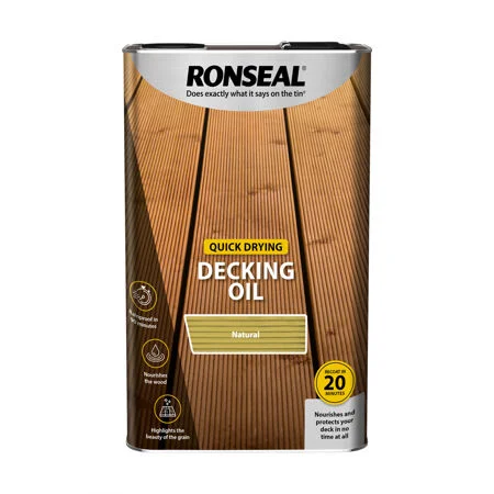 Ronseal Quick Drying Decking Oil Natural 5Ltr