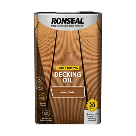 Ronseal Quick Drying Decking Oil Natural Cedar 5Ltr
