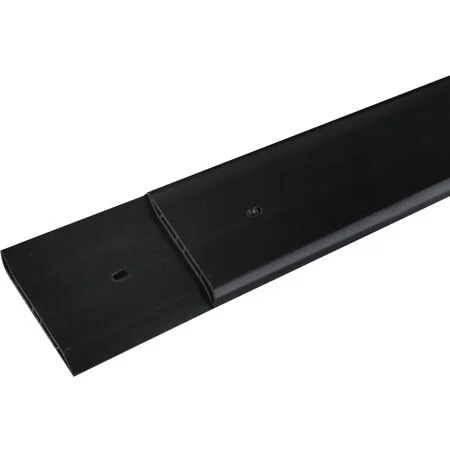 TRC RubbaTrim Techno 2 part Gutter Long Trim 2500mm Black Ref TGTB