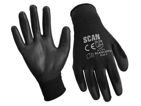 Scan Black PU Coated Gloves X Large Ref SCAGLOPU240X