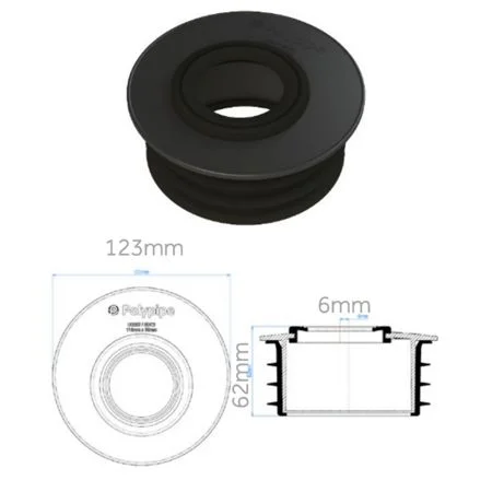 Polypipe In Floor Waste Adaptor To 50mm Waste Pipe 110mm Ref UG257