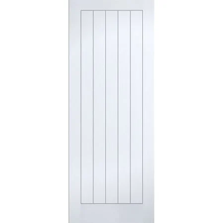 White Moulded Textured Vertical 5 Panel Door 1981 x 686 x 35mm