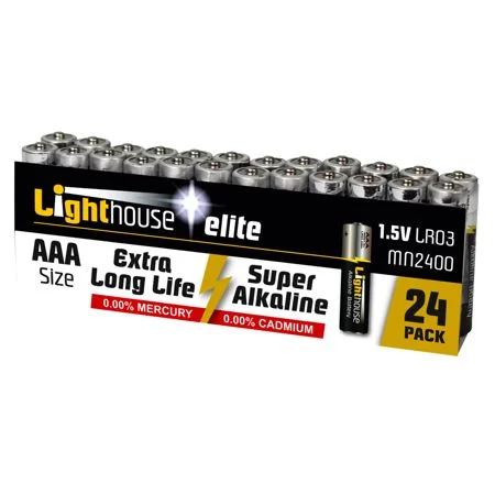 Lighthouse 24 Alkaline Batteries AAA