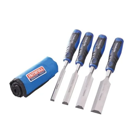 Faithfull 4 Piece Chisel Set in Roll