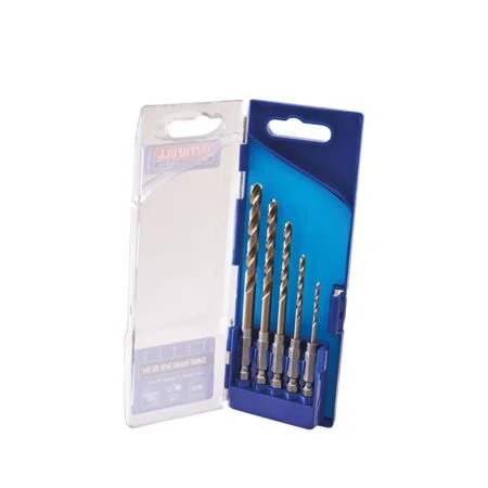 Faithfull 5 Piece Quick Change HSS Cobalt Impact Drill Bit Set (2 to 6mm)