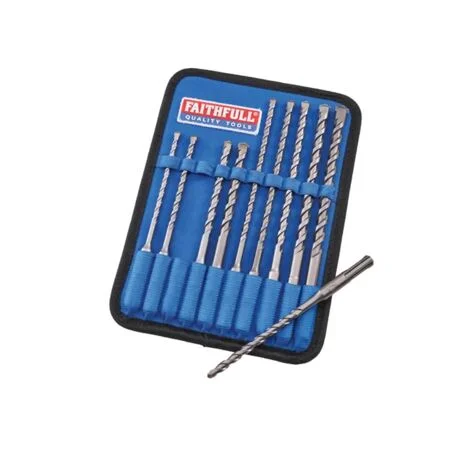 Faithfull 10 Piece SDS Drill Bit Set
