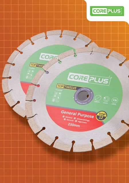 Coreplus 230mm Diamond Blade Twin Pack Ref XMS25DB230