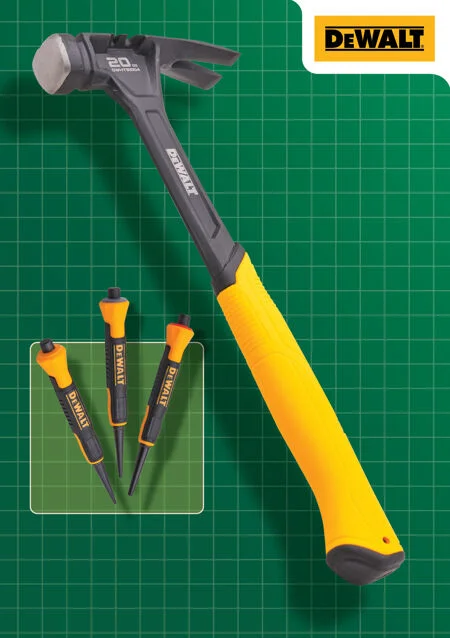 Dewalt 567g (20oz) Claw Hammer With Free 3 Piece Nail Set Ref XMS25DEWHAM