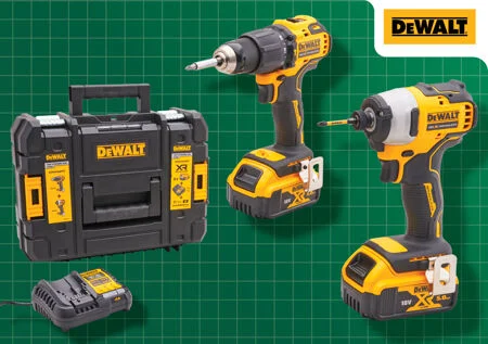 Dewalt 18V Combi Drill & Impact Driver Inc. 2 x 5.0Ah Li-Ion Batteries XMS25DEWPACK