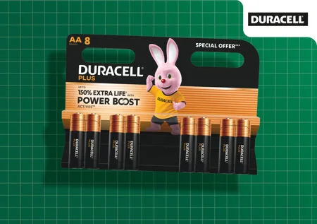 Duracell AA Plus Power 8 Pack Ref XMS25DURAA8