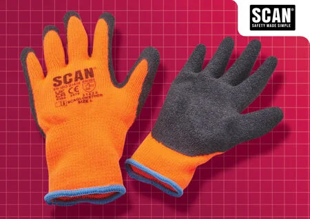 Scan Dipped Thermal Latex Gloves (3 Pairs) Ref XMS25GLTH3