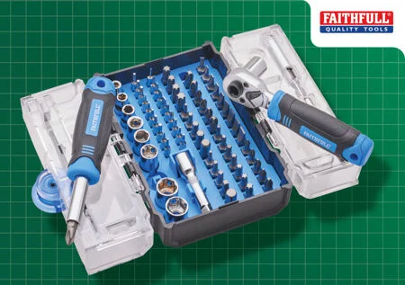 Faithfull 78 Piece Screwdriver Bit & Socket Set Ref XMS25SDSET78