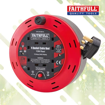 Faithfull Cable Reel - 10M Cassette XMS26CR10M