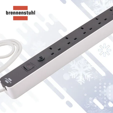 Brennenstuhl Trailing Lead - 5 Gang Switched 1.5M XMS26EXTLEAD