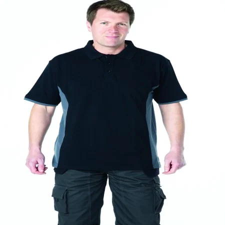 Apache Dry Max Polo Shirt Grey / Black Large