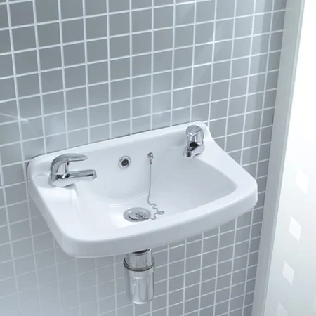 Atlas Square Cloakroom Basin 2TH (458x302mm)