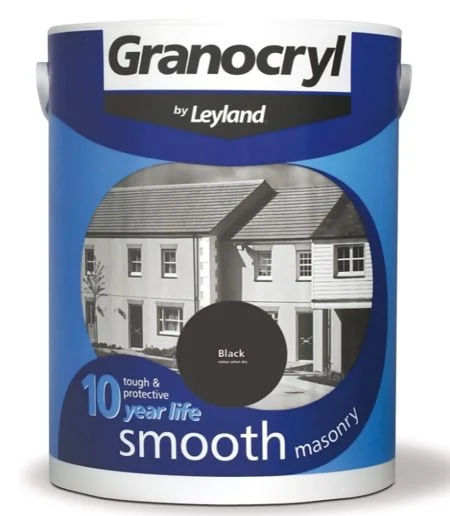 Leyland Granocryl Masonry Paint Black 5Ltrs