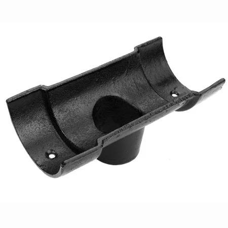 Cast Iron Painted Apex Heritage 4.5? Half Round Outlet 3 Inch Dia- Ref HG45/RO/30/PA