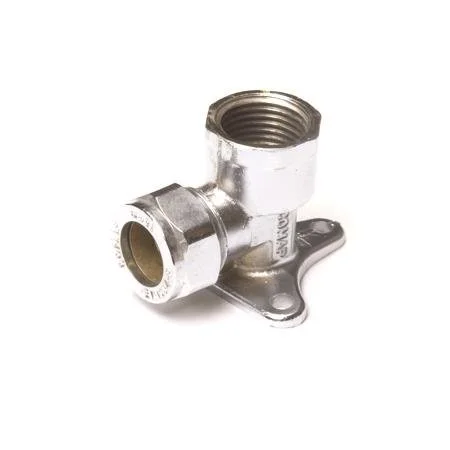 PX15 Chrome W/Plate Elbow 15mm x 1/2"Fi Ref 24042601