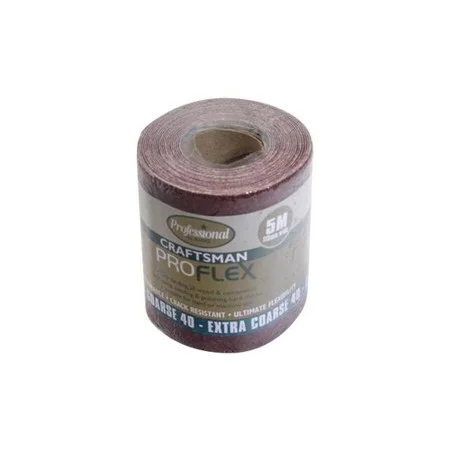 Craftsman 40 Grit Proflex Sandpaper 5Mtr Roll Ref PAPFV40