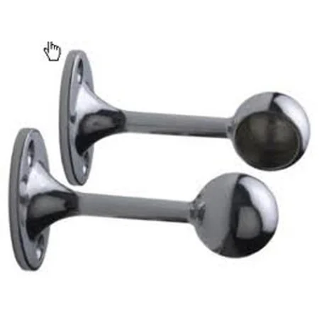 Deluxe End Brackets 19mm Chrome Plated 2no Per Pack Ref Q100AC