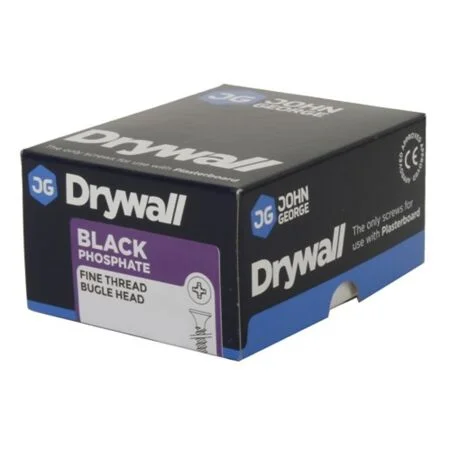 Black Drywall Screws 50mm x 3.5mm x Box:200 Bugle Head