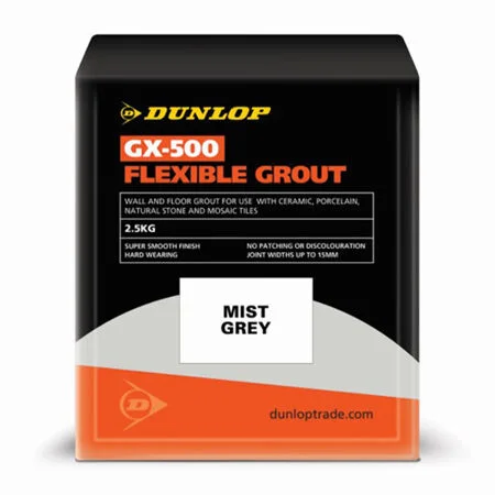Dunlop GX-500 Flexible Grout Mist Grey 2.5kg Ref 25948